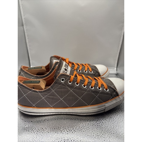 Vintage Converse All Stars Mens Quilted Canvas Greyish Sneakers Sz 11 Excellent - Picture 6 of 9